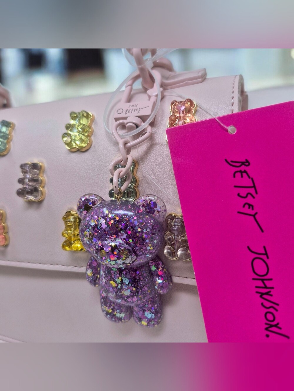 Betsey Johnson Gummy Bear Charm Keychain Crossbody